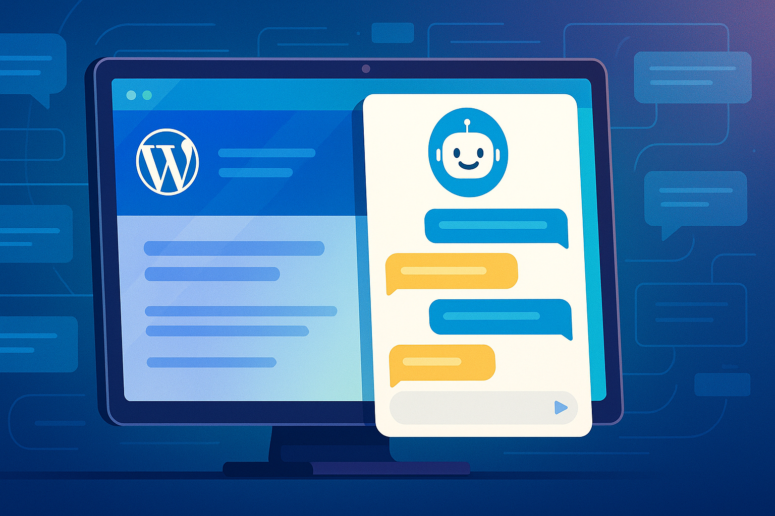 chatbot wordpress illustration